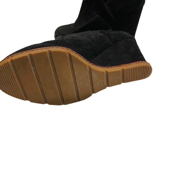 New Kate Spade Saunders Black Suede Platform Booties 🖤 - Picture 8 of 10